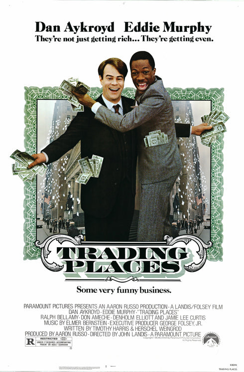 trading places 1983 one sheet poster rolled